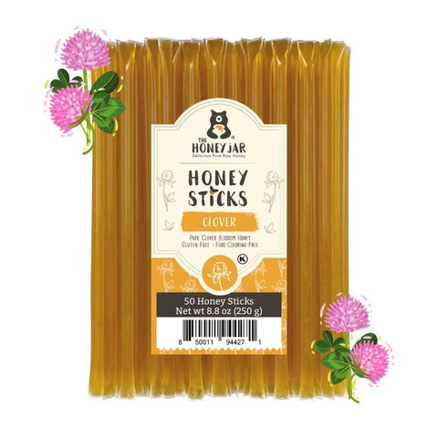 50 Pack - Clover Honey Sticks - The Honey Jar - 