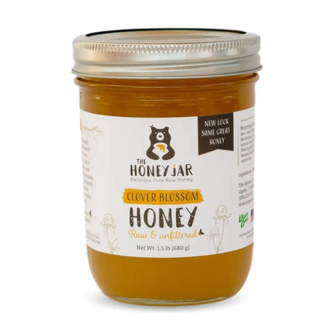 Clover Honey - Raw and Unfiltered - Pint (1.5 lbs)