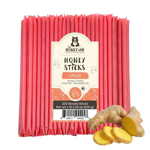 100 Pack - Ginger Honey Sticks