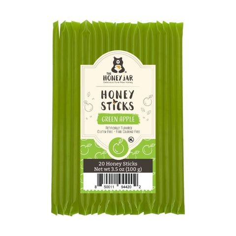 20 Pack - Green Apple Honey Sticks