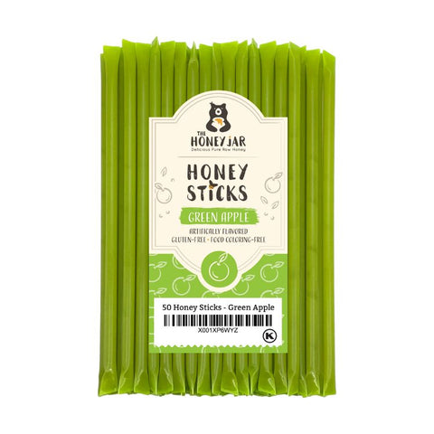 50 Pack - Green Apple Honey Sticks