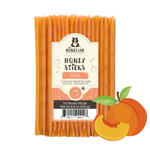 50 Pack - Peach Honey Sticks