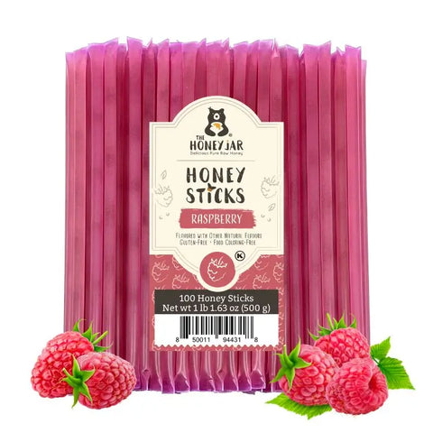 100 Pack - Raspberry Honey Sticks