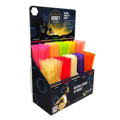 Sport Honey Stick Display with 500 Honey Sticks