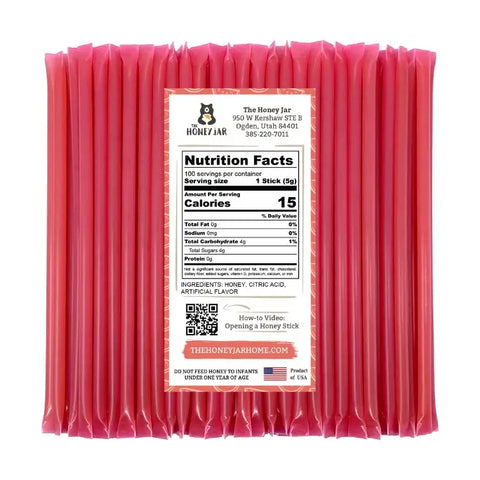 100 Pack - Watermelon Honey Sticks