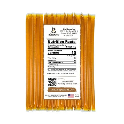 20 Pack - Wildflower Honey Sticks