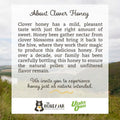 Clover Honey - Raw and Unfiltered - 1 Quart Squeezable Mylar Pouch (3lbs) - The Honey Jar - 