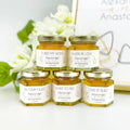 Rose Gold Geometric Theme Wedding Bridal Shower Favors - 2 oz Clover Honey - Set of 10 - The Honey Jar - 