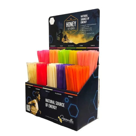 Sport Honey Stick Display with 500 Honey Sticks - The Honey Jar - 